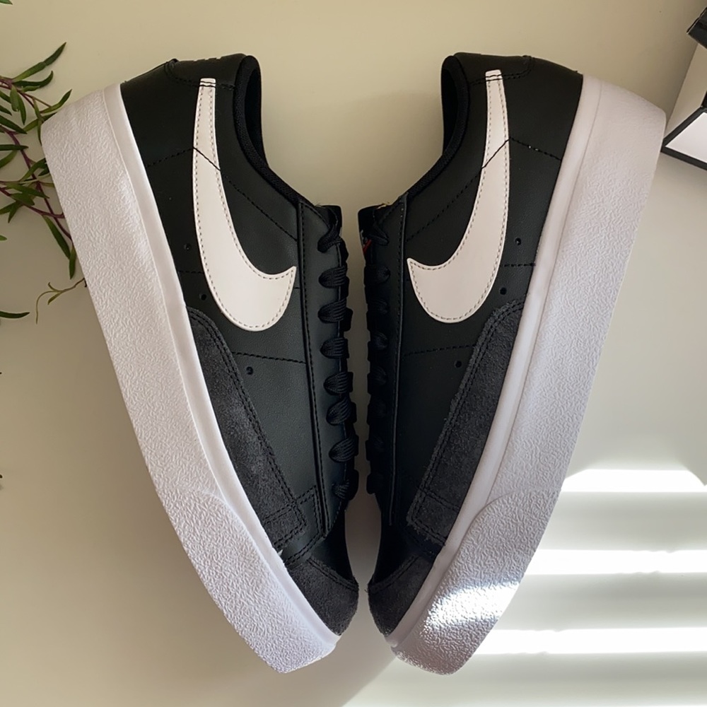 New Nike Blazer low platform black sneakers shoes - Picture 9 of 10